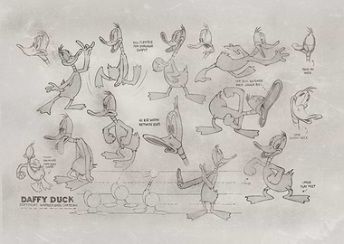 Daffy Duck: Animation Model Sheet