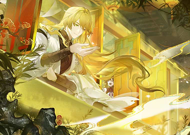 Star Rail Character with Long Blonde Hair