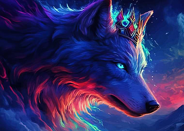 Neon Wolf King