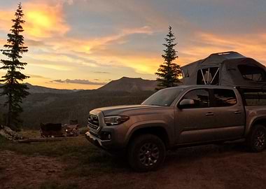 Camping at Sunset