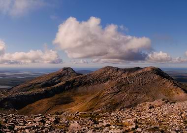 Twelve Bens summits of Derryclare Horseshoe, Connemara, galway, Ireland
