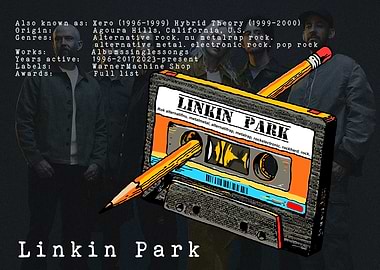 Linkin Park Cassette Tape Art