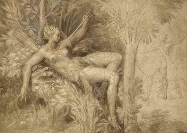 Reclining Nude with Bow and Arrow