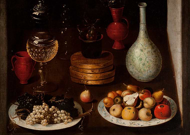 Still Life with Fruit and Glassware