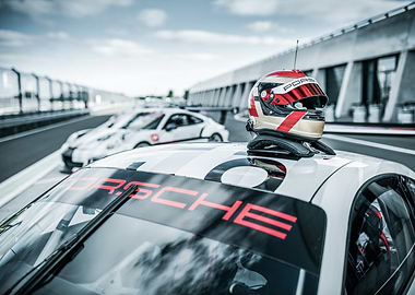 Porsche Racing: Helmet and Track