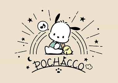 Pochacco with Chick Illustration