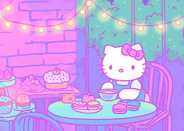 Hello Kitty's Pastel Tea Party