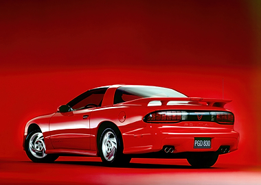 Red Pontiac Firebird Trans Am