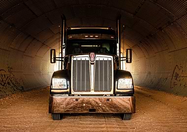 Kenworth Truck in Tunnel