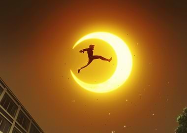 Lunar Leap in the Night