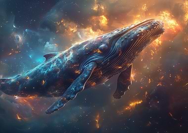 Cosmic Whale in Nebula