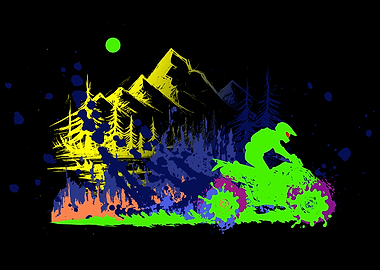 ATV Rider in Mountain Landscape