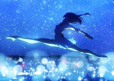 Celestial Leap in Blue