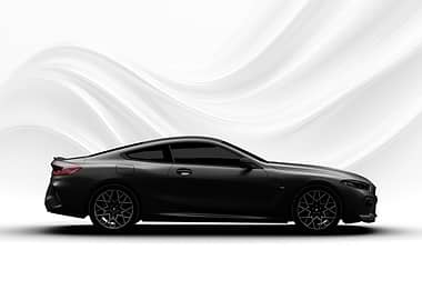 Sleek Black Car on White Background