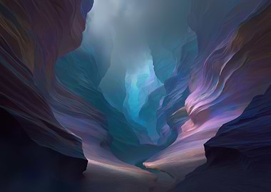 Abstract Canyon Landscape