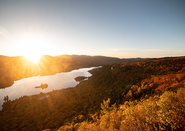 Autumn Lake at Sunset
