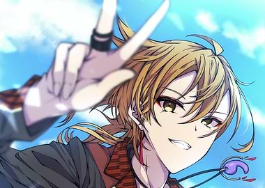 Anime Character with V Sign