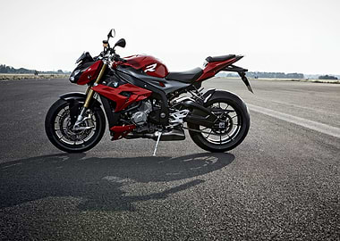 Red and Black BMW Motorcycle