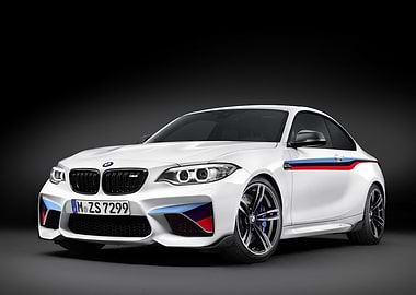 White BMW M2 Coupe Studio Shot