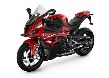 Red and Black BMW S1000RR Motorcycle