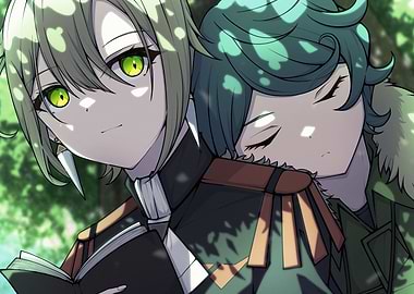 Anime Characters Reading and Sleeping