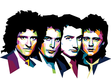 Queen Band Pop Art Portrait
