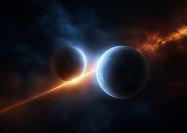 Two Planets with Energy Beam