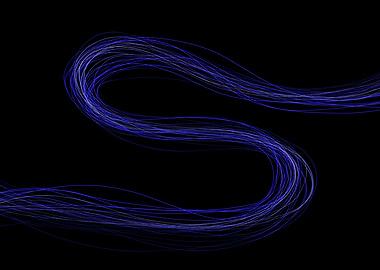 Abstract Blue Lines on Black Background