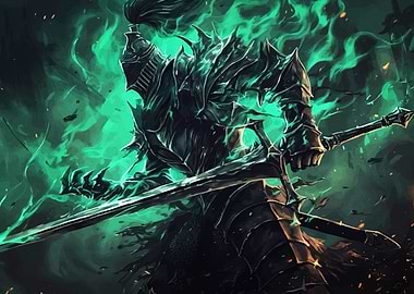 Dark Knight Emerald Flames