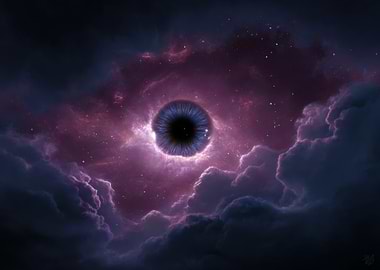 Cosmic Eye in Nebula Clouds