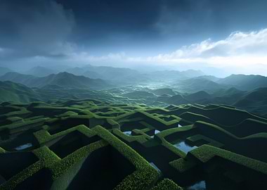 Green Maze Landscape