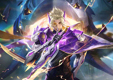 Stylish Warrior with Geometric Armor