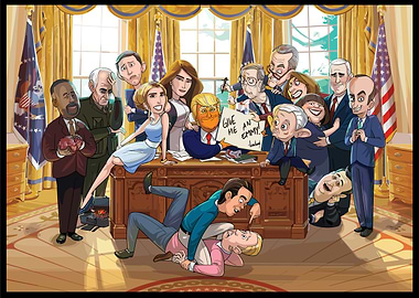 Political Caricature in the Oval Office