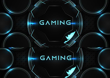 Gaming Logo with Neon Accents