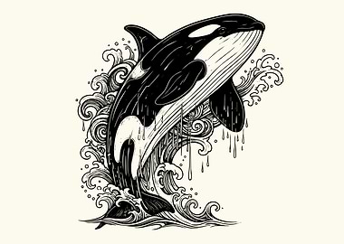 Orca Whale Illustration
