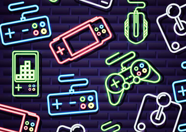 Neon Gaming Pattern