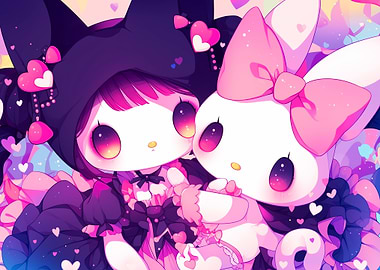 My Melody and Kuromi Illustration