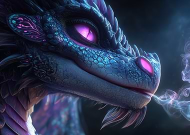 Blue and Purple Dragon