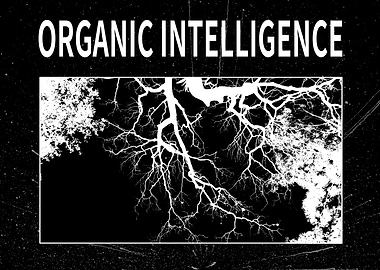 Organic Intelligence Black and White Art