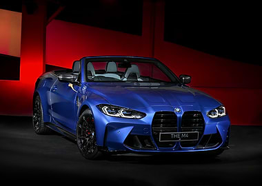 Blue BMW M4 Convertible