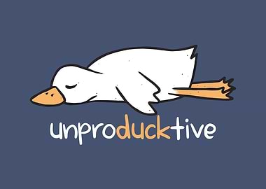 Unproductive Duck Cartoon