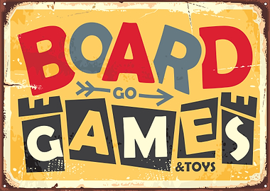 Board Games & Toys Vintage Sign