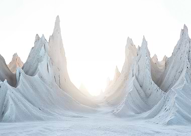 Abstract White Mountain Landscape