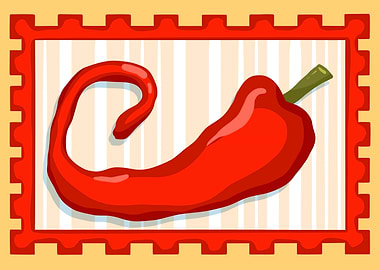 Red Chili Pepper Cartoon Illustration