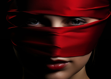 Woman with Red Blindfold