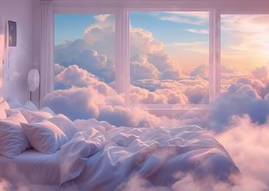 Dreamy Bedroom in the Clouds