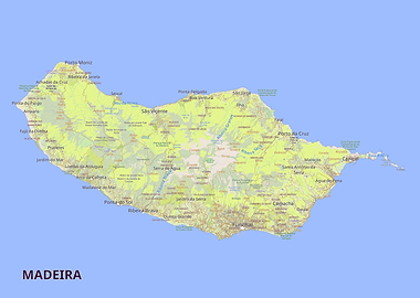 Detailed Map of Madeira Island