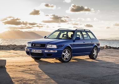 Blue Audi RS2 Avant 1996