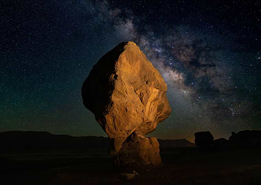 Balanced Rock Under the Milky Way