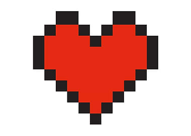 Pixelated Red Heart
